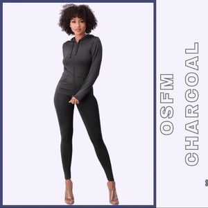 Charcoal Hoodie Legging Set